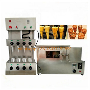 Most Popular High Quality Automatic Crispy Sugar Wafer Kono Pizza Cone Making Baking Oven Equipment Pizza Cono Machine Price