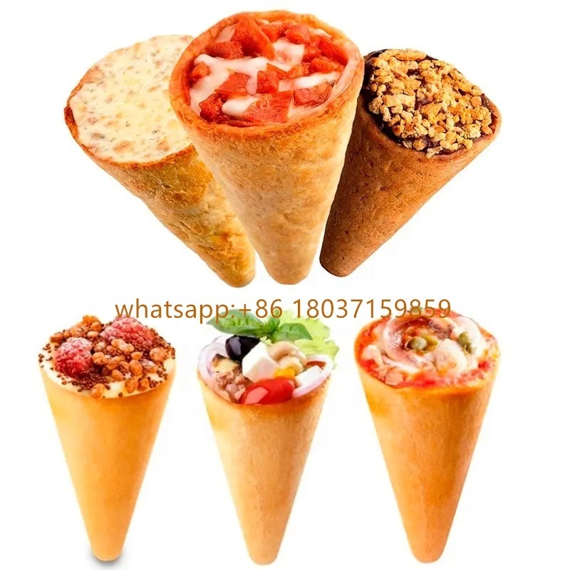 Most Popular High Quality Automatic Crispy Sugar Wafer Kono Pizza Cone Making Baking Oven Equipment Pizza Cono Machine Price