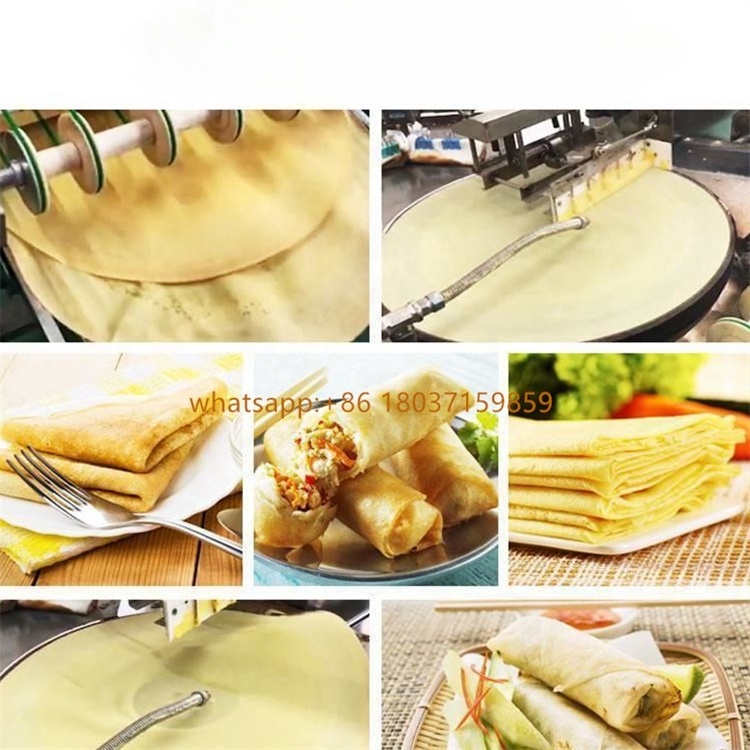 Manual flat arabic bread making machine Baked flat pancake maker hand push dosa baking machine for restaurant