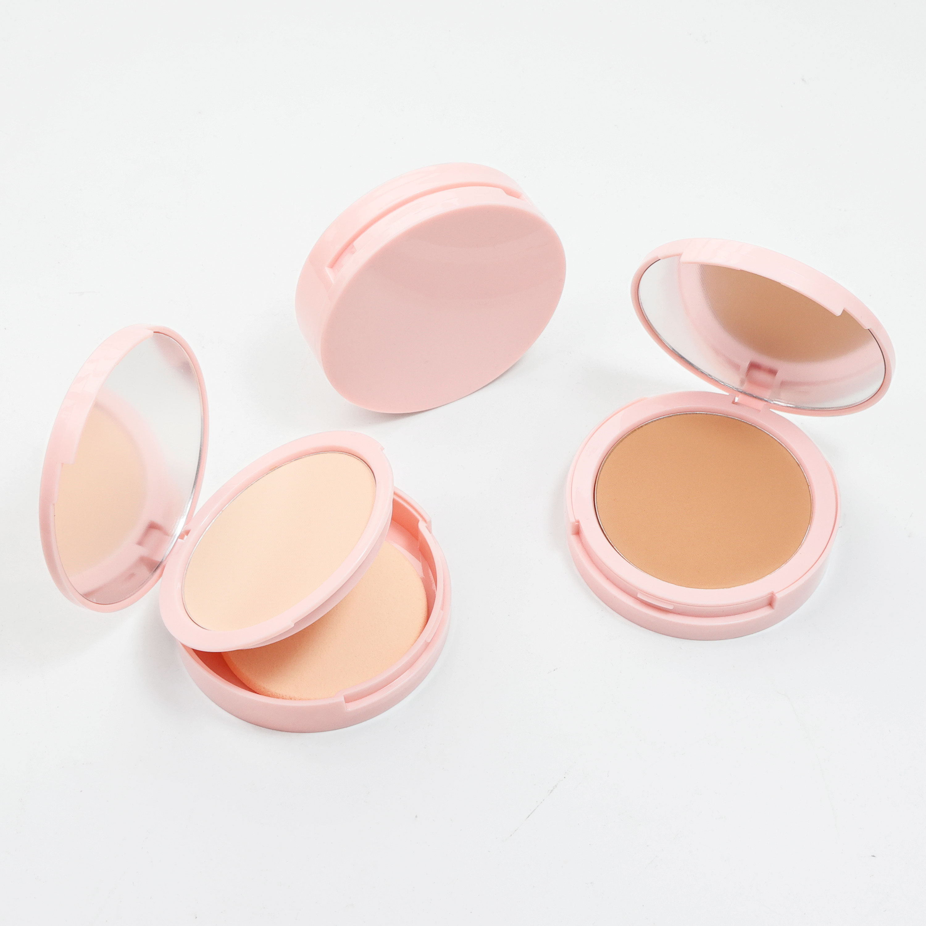 Wholesale Cosmetics Vegan Pink Package Oil Control Mineral Private Label Setting Powder Foundation Pressed Powder