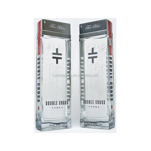 Factory custom design 750ml empty vodka bottle  special shape whisky bottles 750ml  patron bottles