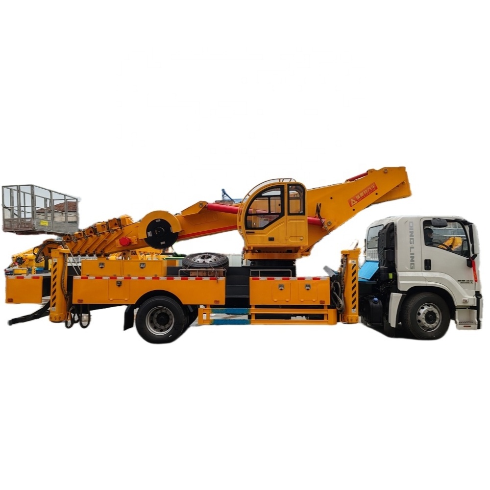 Famous Brand Isuzu 4*2 45m Hydraulic Aerial Work Platform Man Lift Boom Truck for Sale