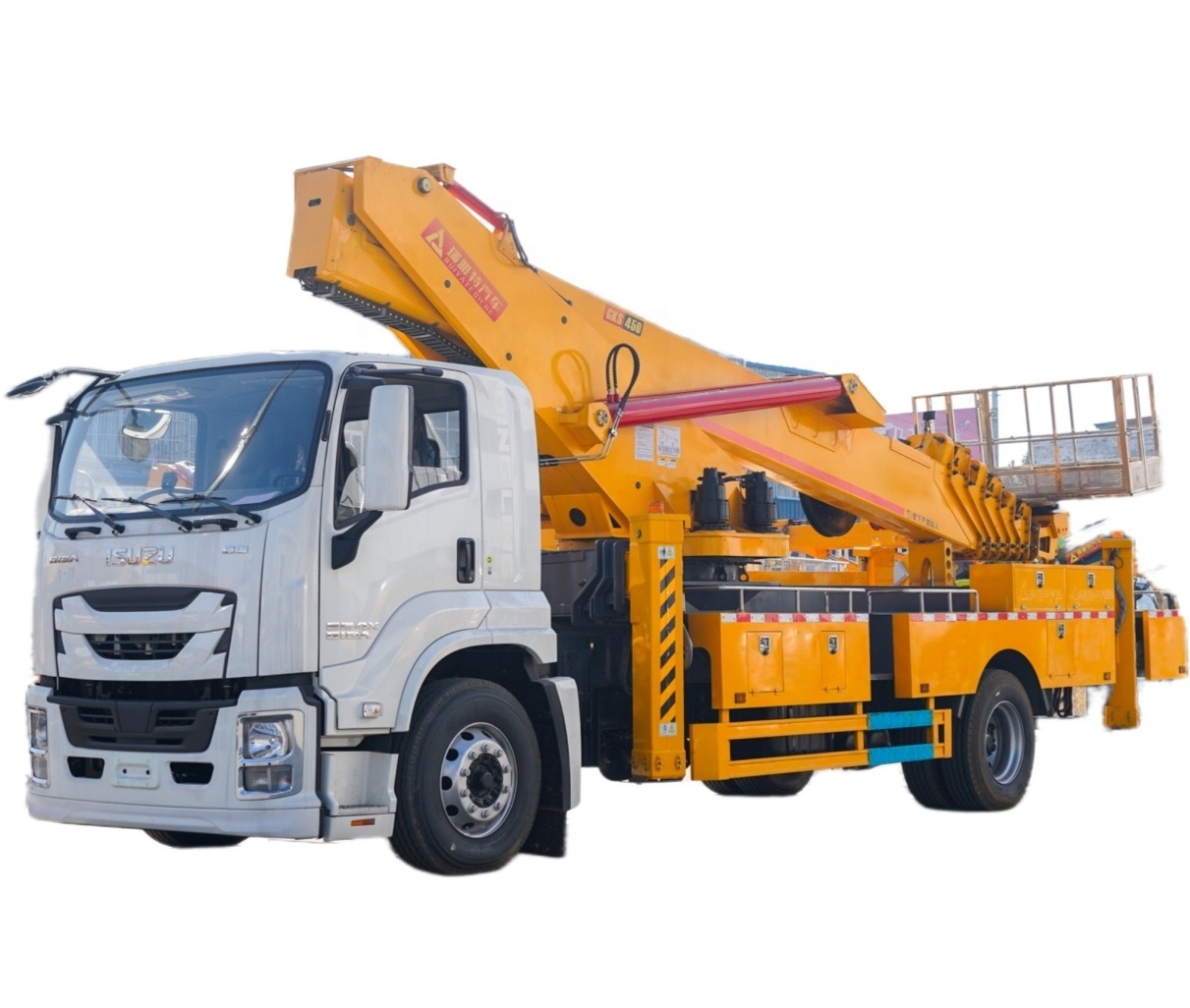 Famous Brand Isuzu 4*2 45m Hydraulic Aerial Work Platform Man Lift Boom Truck for Sale