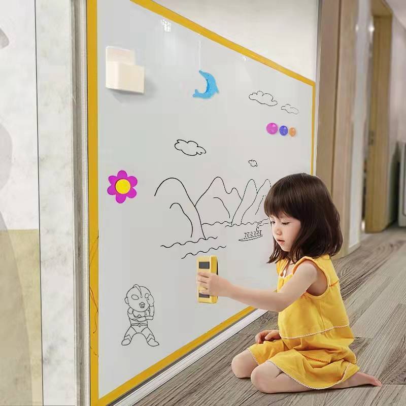 Self Adhesive Stick White Board Soft Magnetic Wall Sticker Blackboard Display Board Children's Graffiti Painting Sticker Hanging