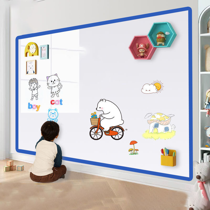 Self Adhesive Stick White Board Soft Magnetic Wall Sticker Blackboard Display Board Children's Graffiti Painting Sticker Hanging