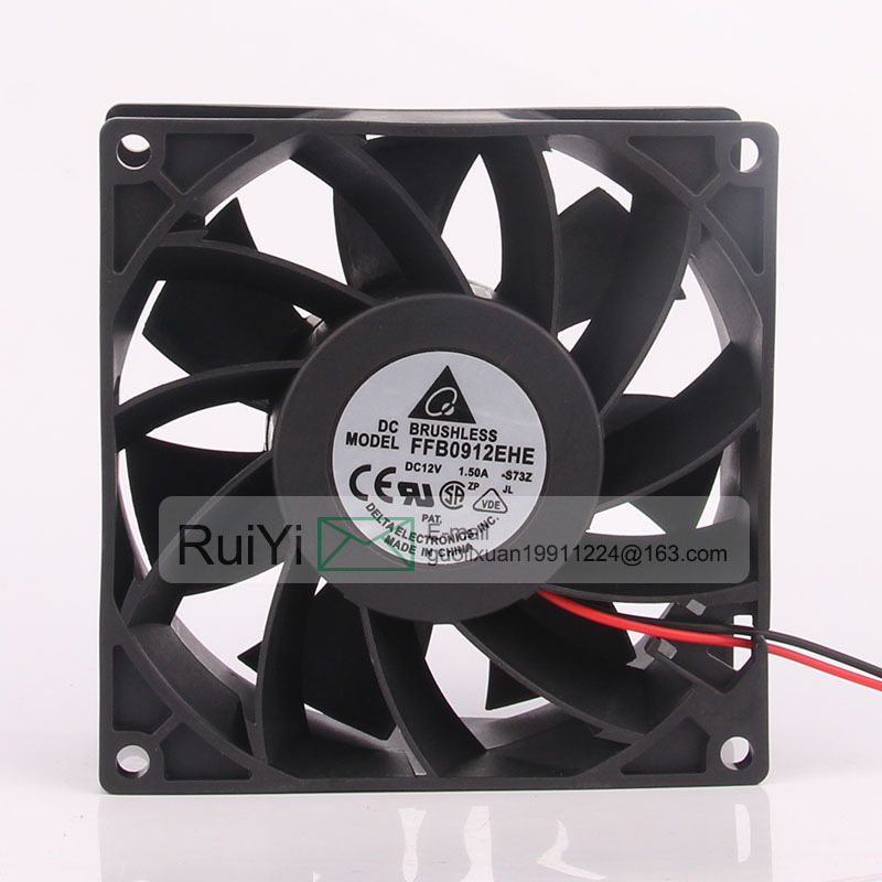 Original delta DC12V 1.5A EC AC 90x90x38MM 9CM 9038 High air volume chassis Powerful double ball bearing FFB0912EHE cooling fan