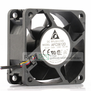 Delta 24V 48V DC12V 0.6A EC AC 60x60x25MM 6025 6CM exhaust Industrial axial flow Dual ball ventilation AFC0612D cooling fan