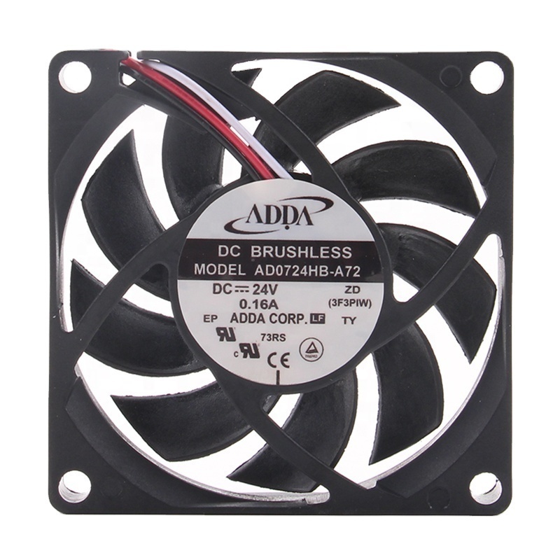 Taiwan ADDA 12V 48V DC24V 0.16A EC AC 7CM 70X70X15MM 7015 three-wire ball high air volume inverter AD0724HB-A72 cooling fan