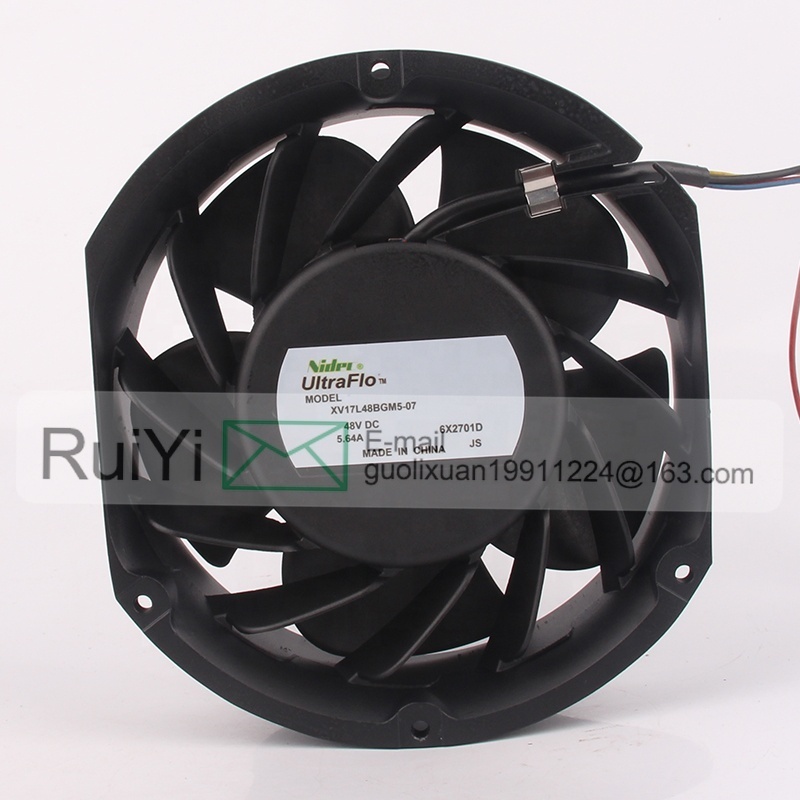 Original Japanese Nidec 12V 24V DC48V 5.64A EC AC172X172X51MM 17CM 17251 High volume heat dissipation XV17L48BGM5-07 cooling fan