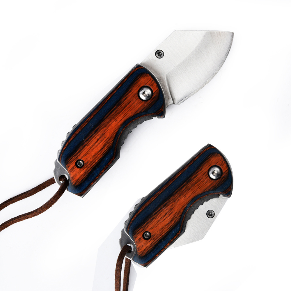 Wholesale sharp  Knives wood Handle hunting camping survival outdoor Folding Pocket  Knife knifes