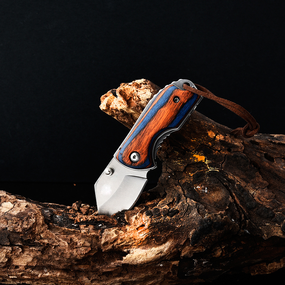 Wholesale sharp  Knives wood Handle hunting camping survival outdoor Folding Pocket  Knife knifes