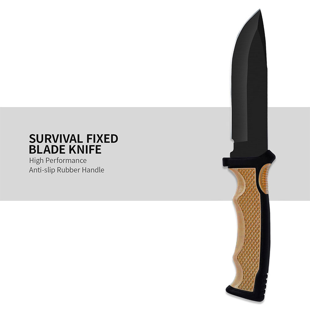 Wholesale Outdoor OEM Camping Hunting Facas Tactical Survival Combat Fixed Blade Knife With Kydex Sheath