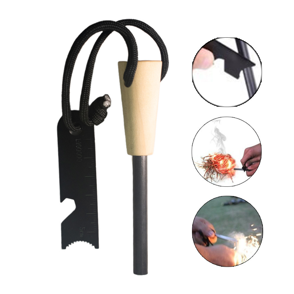 Camping emergency equipment Ferrocerium ferro Rods Flint and steel stone survival fire starter striker