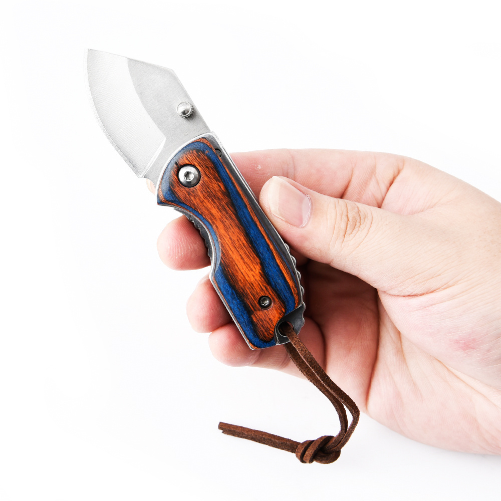 Wholesale sharp  Knives wood Handle hunting camping survival outdoor Folding Pocket  Knife knifes