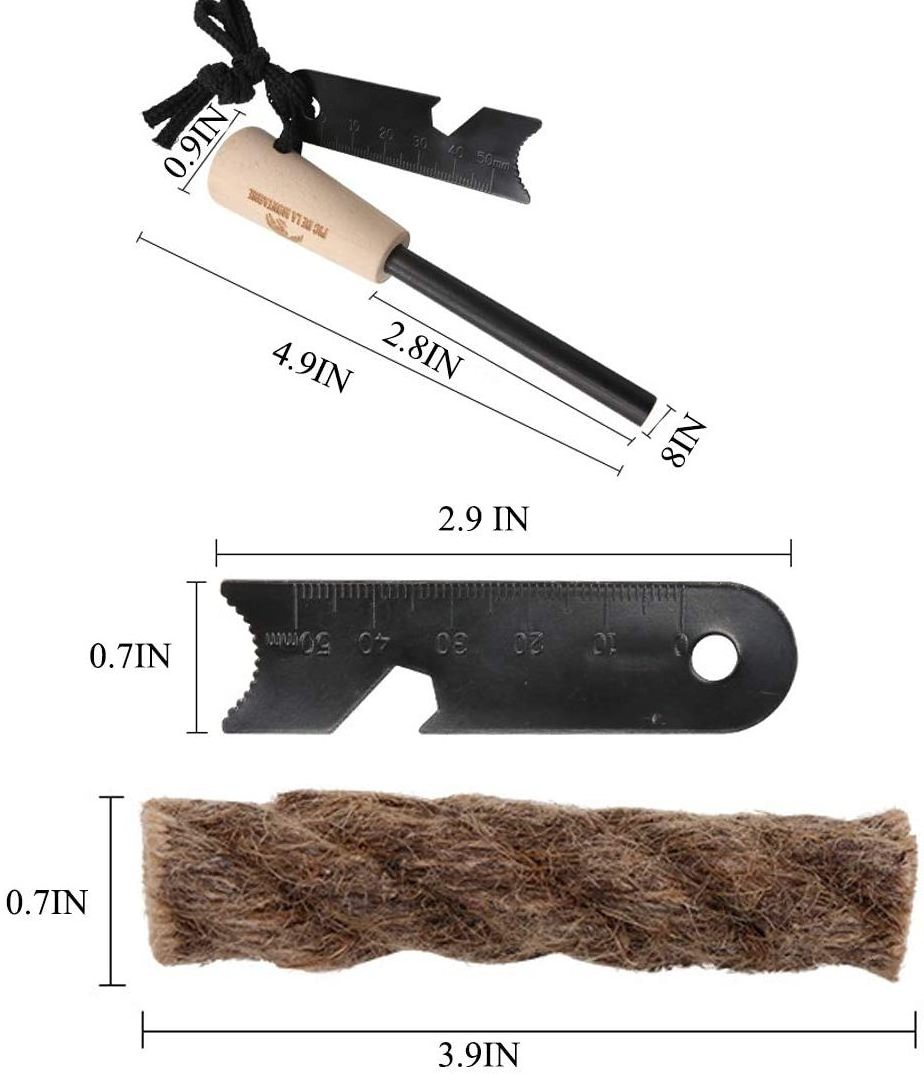 Camping emergency equipment Ferrocerium ferro Rods Flint and steel stone survival fire starter striker