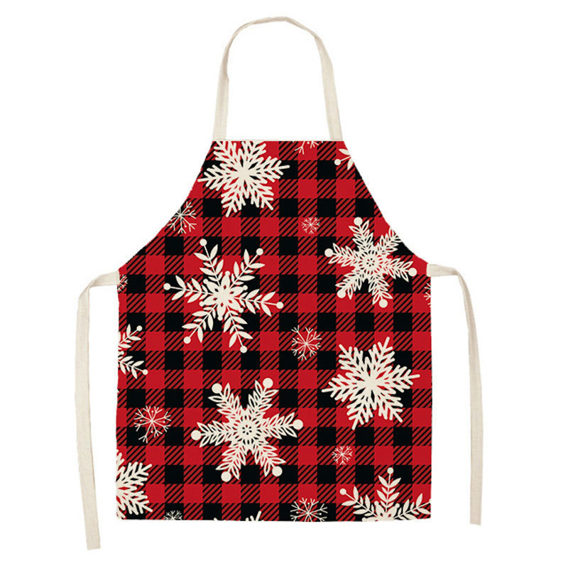 In Stock Red Merry Christmas Apron Kitchen New Year Christmas Gifts Aprons For Kitchen Cooking Accessories