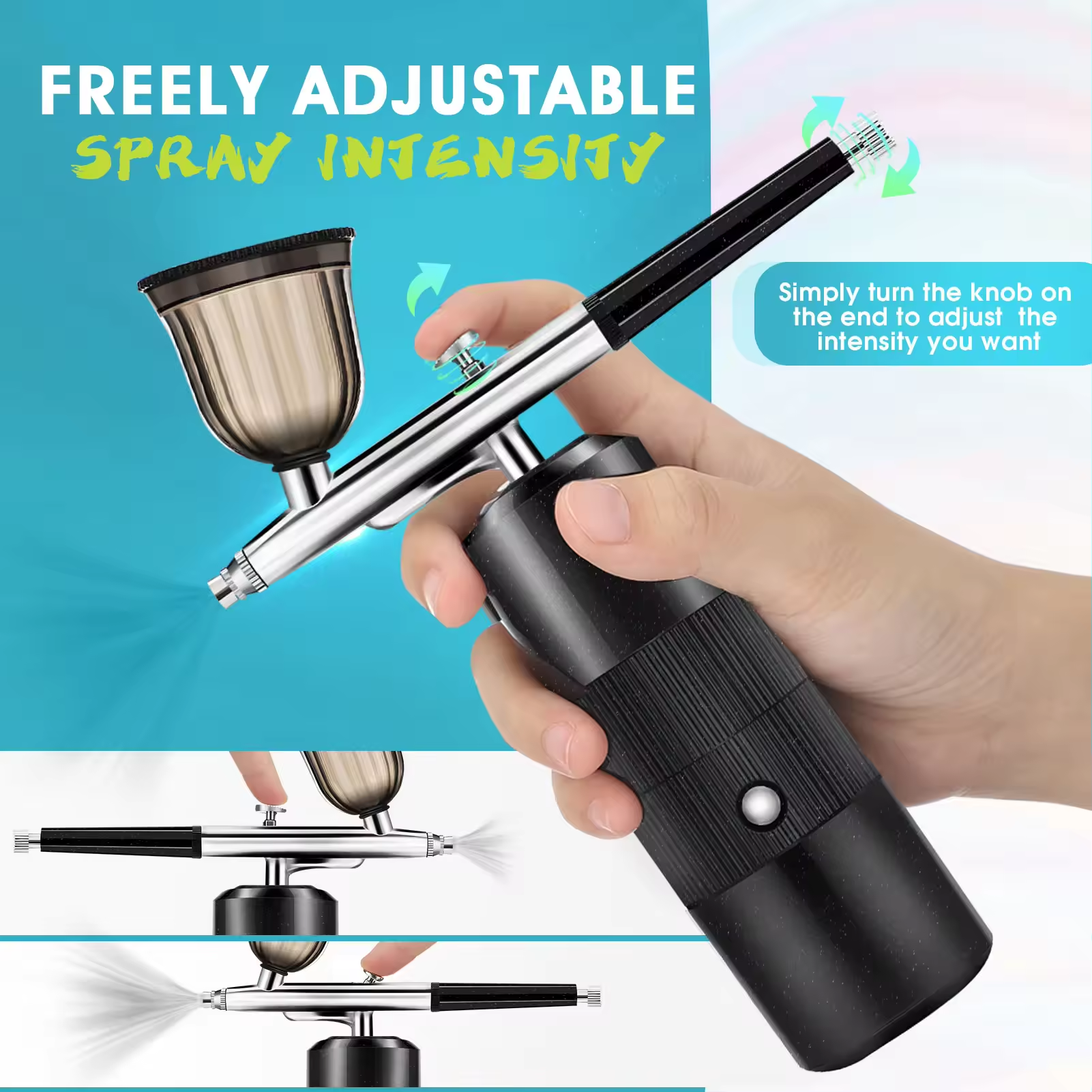 Rechargeable High Pressure Air Brush Gun Set Cordless Airbrush Kit For Nail Art Makeup Painting Barber Tattoo Cake Decor