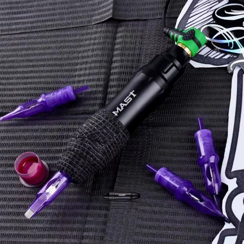 Professional  Dragonhawk Mast Tattoo Pen Kit Body Art Tattoo Machine Kit Tattoo Power Rotating Pen Needle Makeup Machine