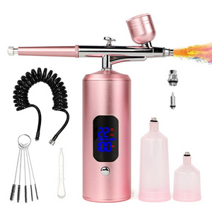 Rechargeable High Pressure Air Brush Gun Set Cordless Airbrush Kit For Nail Art Makeup Painting Barber Tattoo Cake Decor