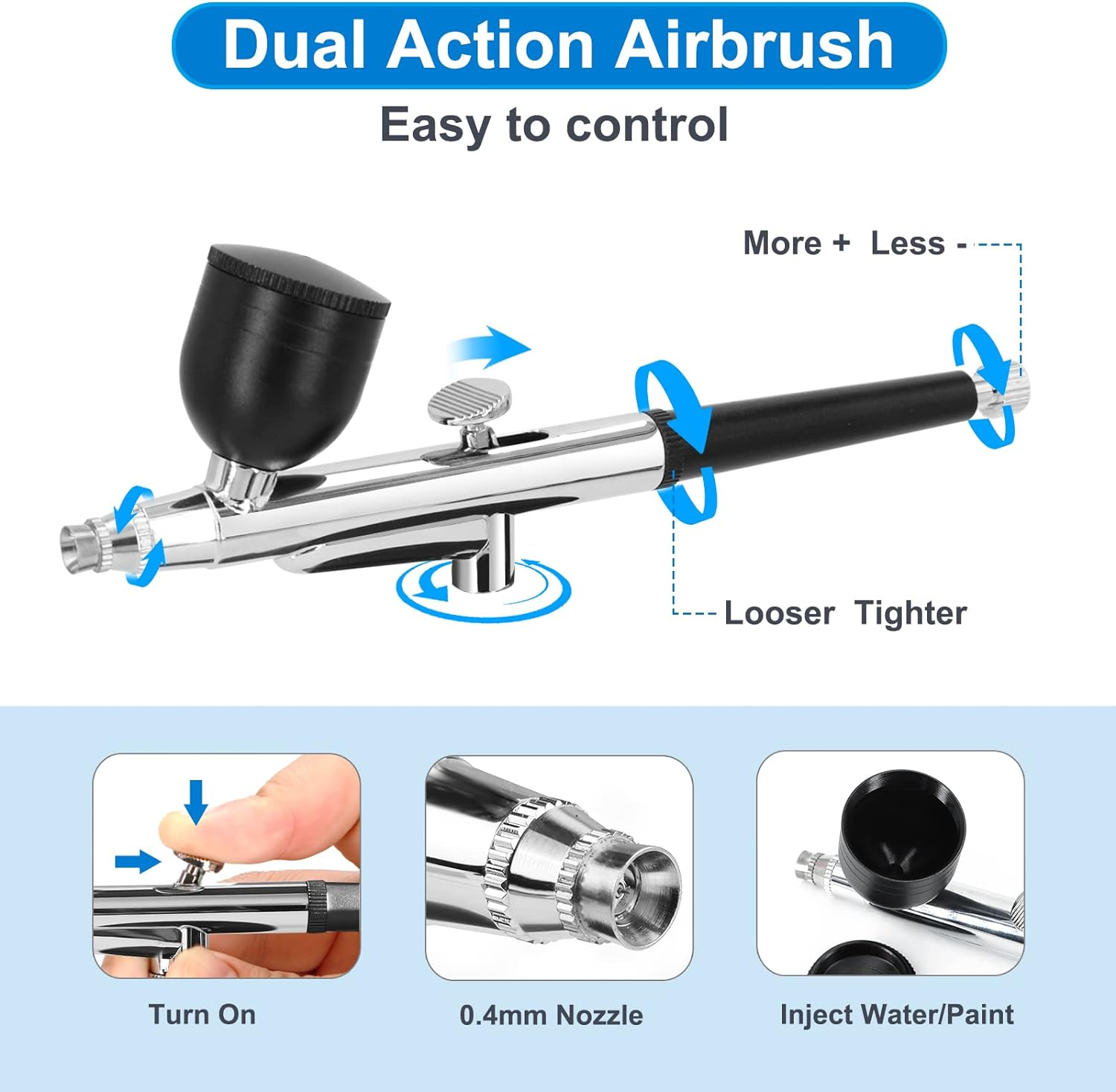 Rechargeable High Pressure Air Brush Gun Set Cordless Airbrush Kit For Nail Art Makeup Painting Barber Tattoo Cake Decor