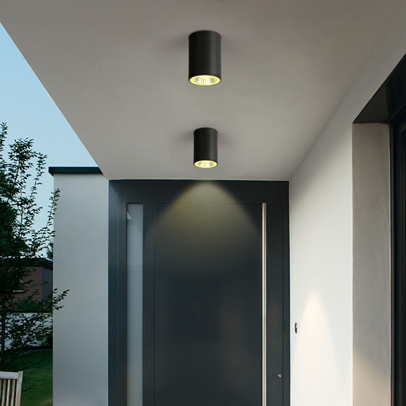 Modern outdoor IP65 cylinder led ceiling light