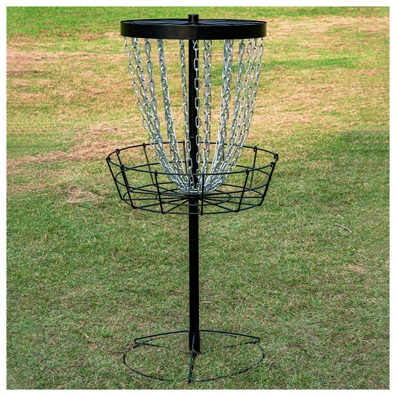 24 chains portable metal Flying disc golf basket for outdoor practice