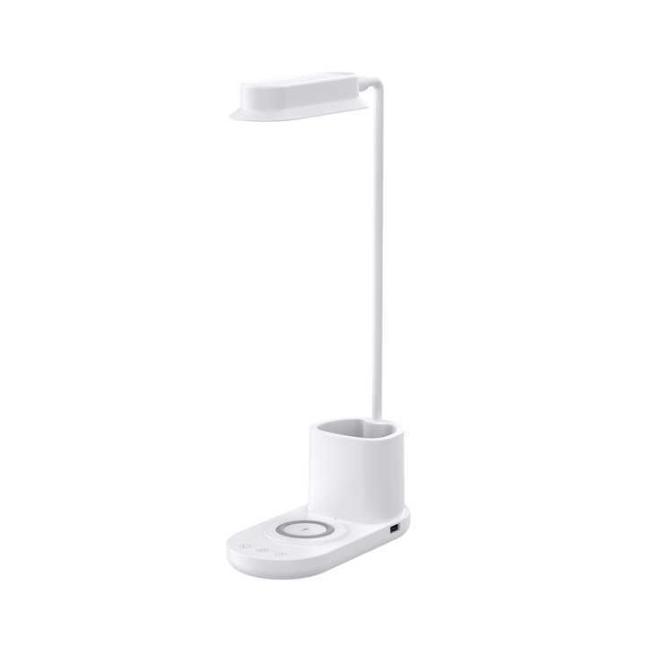 Eye-Caring LED Small Desk Lamp Wireless Charger Touch Control Wireless Charging Lamp with Pencil Pot Holder