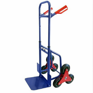 Telescopic Hand Cart Stair Climber Foldable Hand Trolley Steel with Six Wheels Stair Climbing Hand Truck Dolly