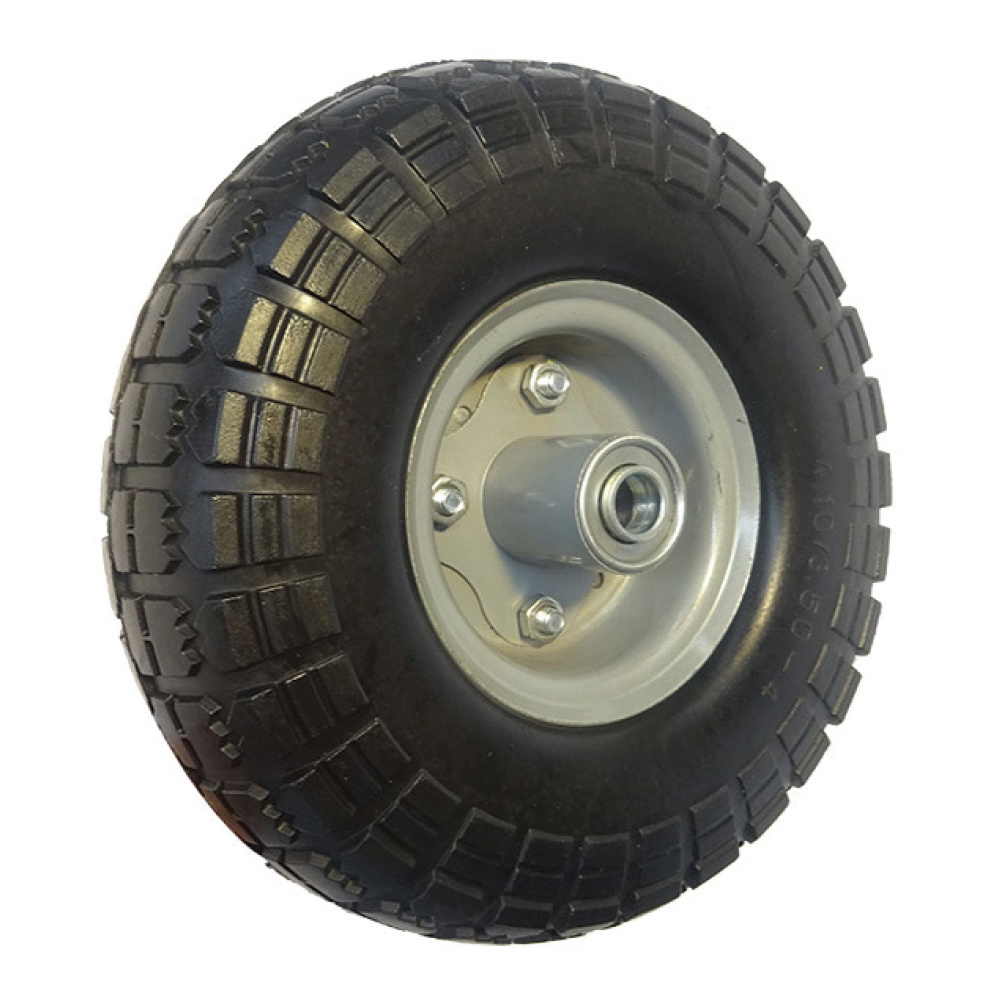 Hand Truck Cart Wheels Polyurethane 4.10/3.50-4 Tire 10 inch Proof Polyurethane Flat Free Wheels PU Foam