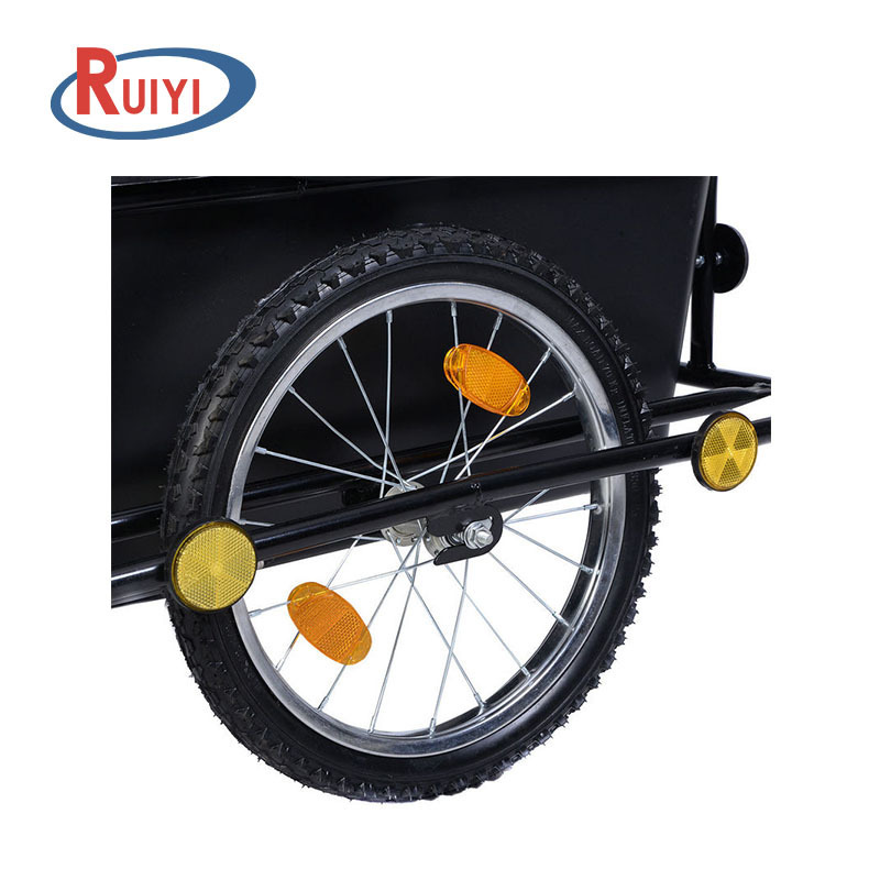 Plastic Tray Bicycle Cargo Transport Bike trailer Trolley with Handle and Coupling