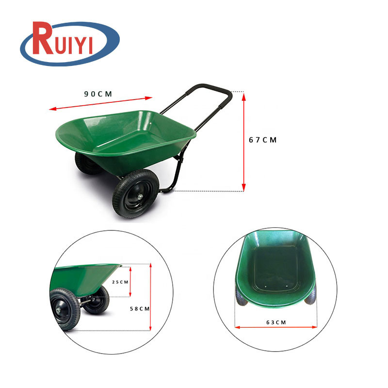 Multifunctional trailer 4 wheel electric motor wagon cart outdoor used heavy duty cart