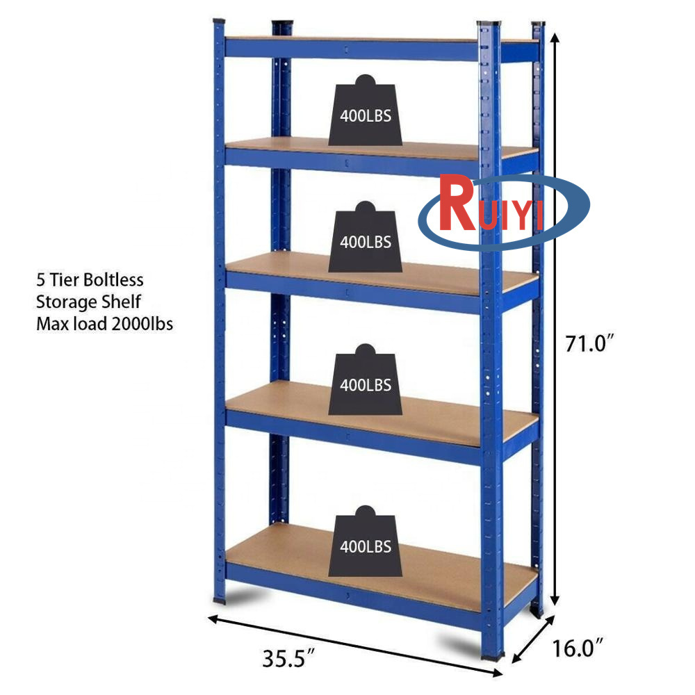 HEAVY DUTY RACK Adjustable Muscle Iron 5 Levels Multi Use Storage Metal Shelves