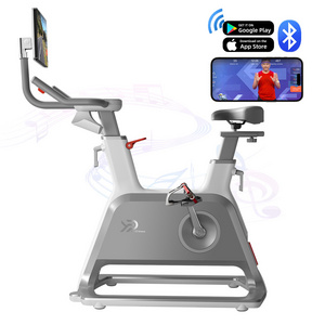 YPOO 2024 new profesional  home exercise air magnetic spin bike gym spin bike with YPOOFIT APP