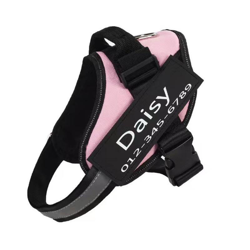 Pet Dog Sling Vest Custom Id Patch at Night Reflective Breathable Tension-free Nylon Handle Dog Walking Supplies