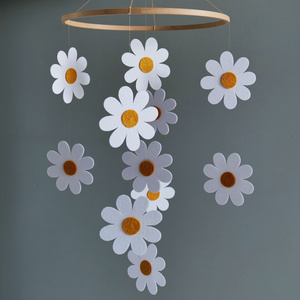 Daisy nursery mobile baby girl crib mobile boho nursery Flower mobile  Minimalist