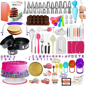 Cake Decorating supplies 700pcs Cake Tools set with Springform Pans Cake Leveler Turntable Stan Tools supplies