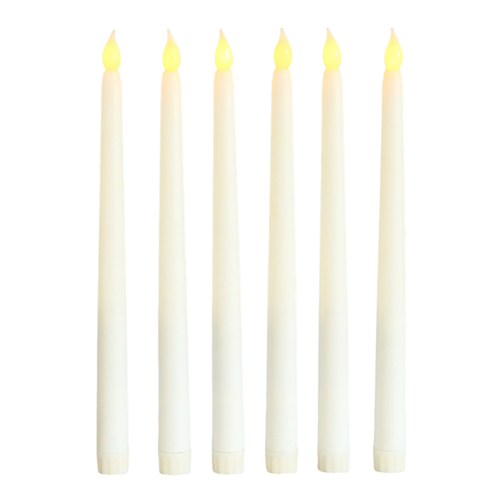 Flameless Taper Candles with Timer Battery Operated LED Flickering 3D Flame Real Wax Window Candle