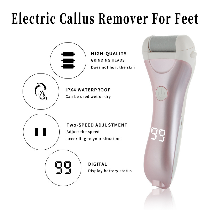 Hot Sale Waterproof Rechargeable Foot File Foot Grinding Machine Electric Callus Remover