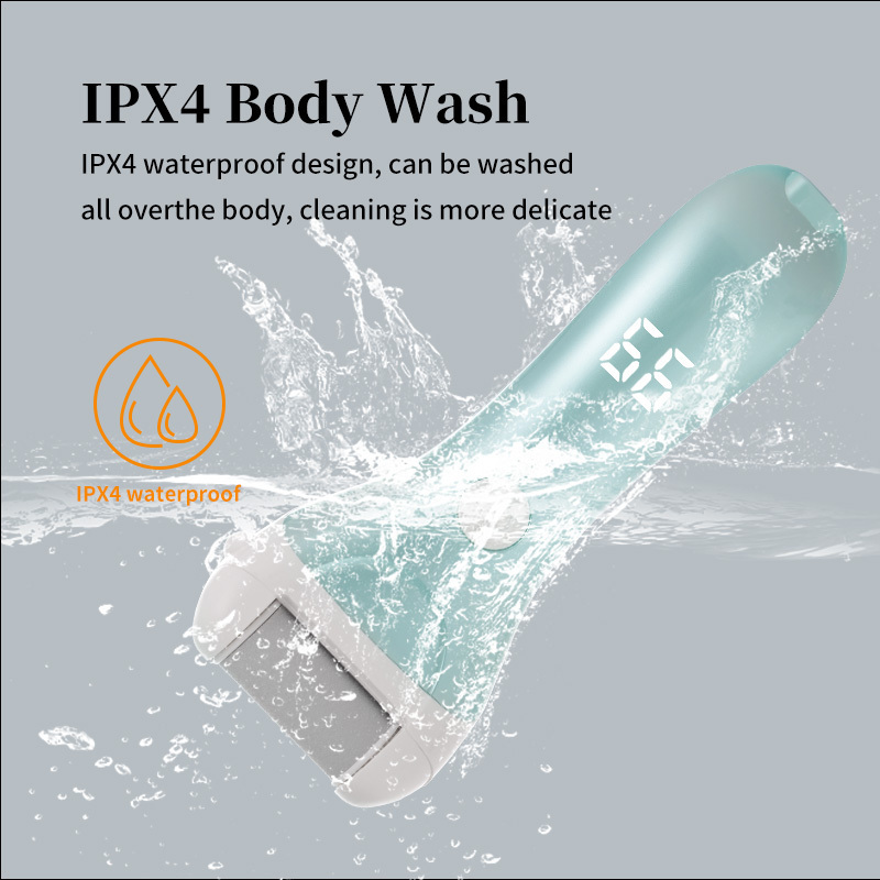 Wet and Dry Use IPX 4 Waterproof USB Charging Electric Foot Grinder Callus Remover