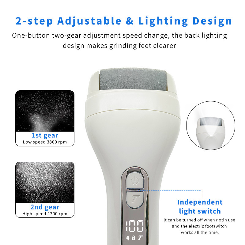 2024 Wholesale Customized New Electric Foot Peeling Rasp Scrubber Remover Callus Trimmer