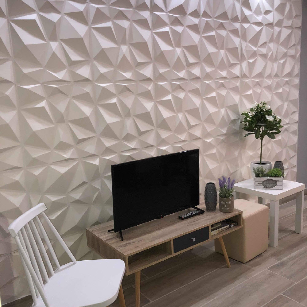 Selling black 3d pvc wall panel embossed wall paper 3d acoustic diffuser wall panel