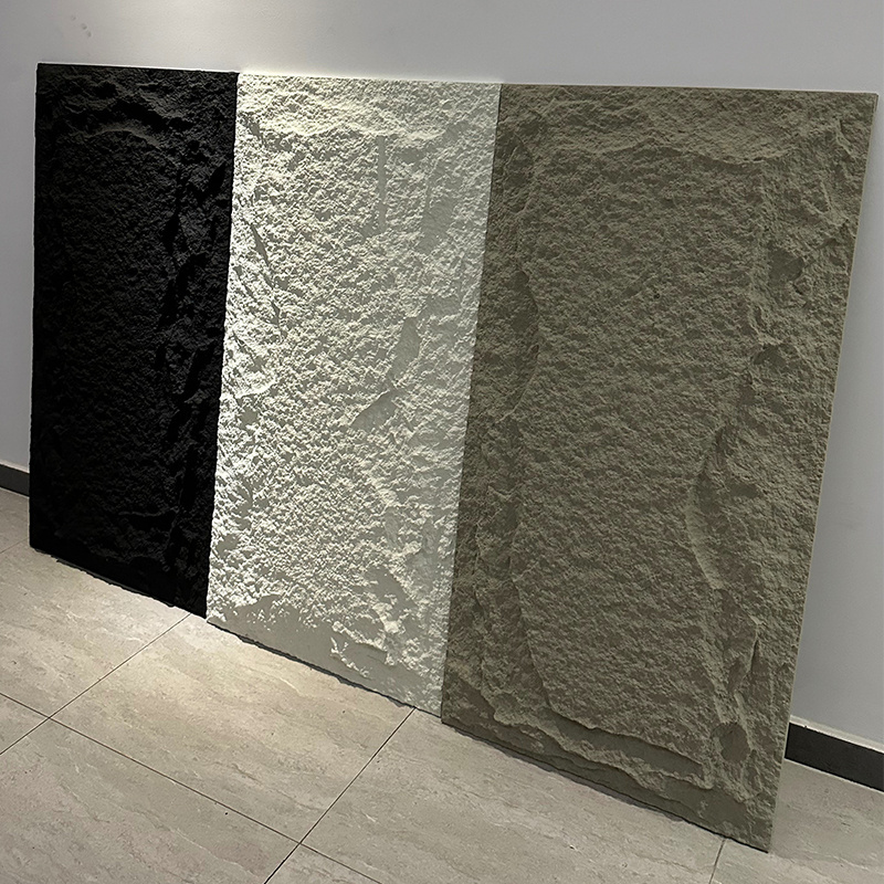 Factory stone exterior wall cladding 3d pu stone wall panels