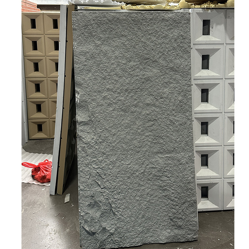 Factory stone exterior wall cladding 3d pu stone wall panels