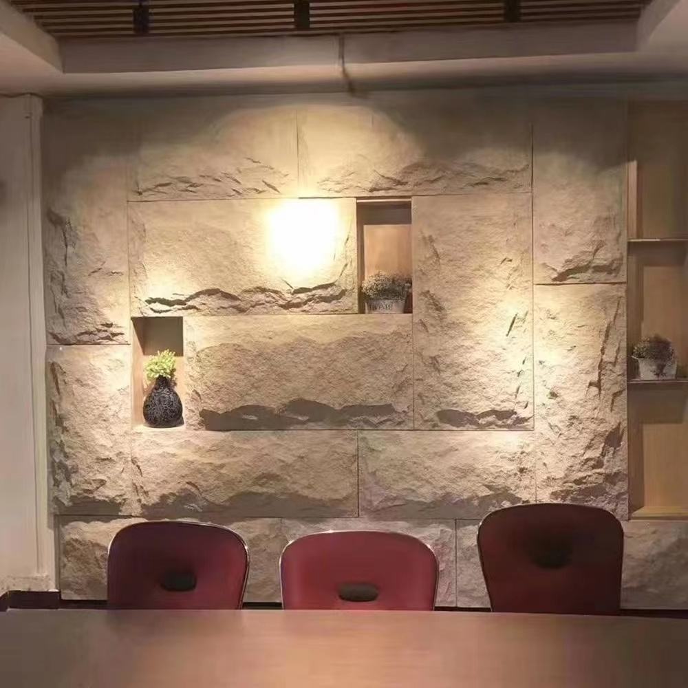 New style Lightweight PU Stone panel wall Faux Polyurethane Stone Panel 3D Wall panel board