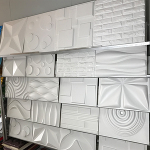 New types of wall materials exterior wall decoration peel and stick white 3d wall panels 12 pack 3d board