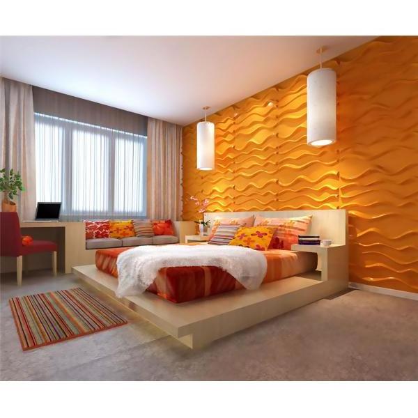 Modern Wall Art Decor 3D Wall Covering Panels golden hotel peel and stick 3D wall panel