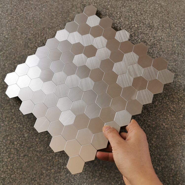 factory price self adhesive waterproof kitchen backsplash Hexagon polished stick 3d vinyl mosaic tile