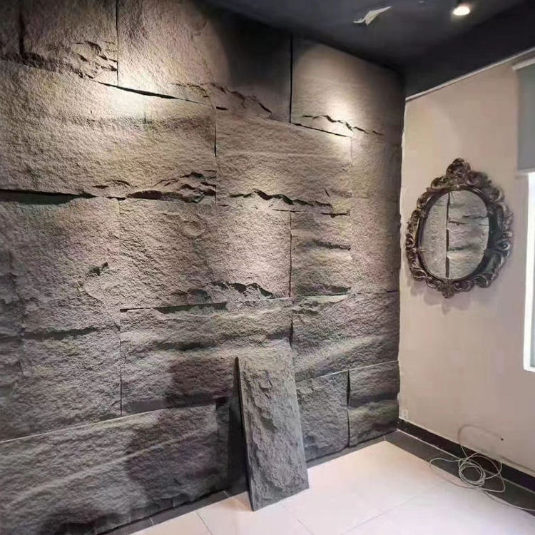 Wholesale exterior and interior Mushroom stone wall smart pu stone 3d wall panel