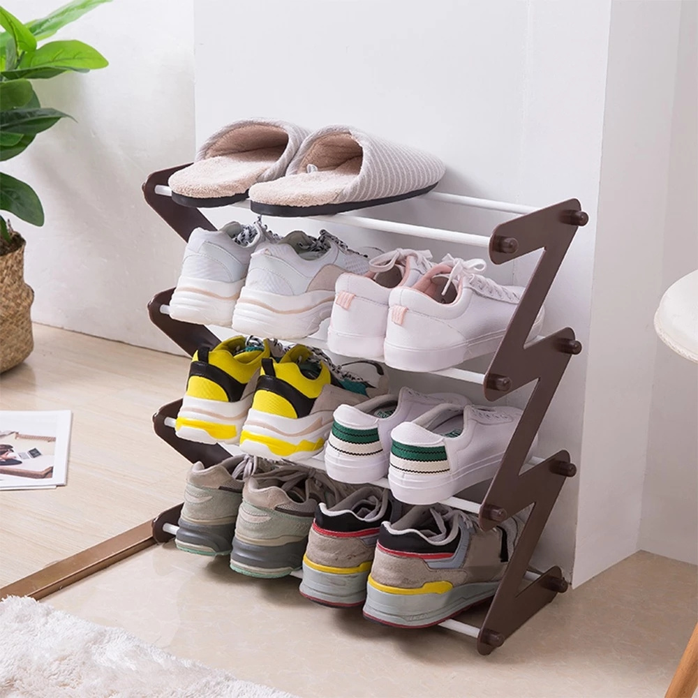 Space Saving Shoes Rack Over Multi-layer Stainless Steel Decorative Shelf Shoes Rack Sundries Dorm Room Stand Organizer