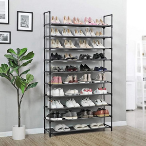 Modern Solid Wire Material  Type Shelf Custom Furniture Shoes Rack Hot Sale Wood and Metal OEM Storage Living Room